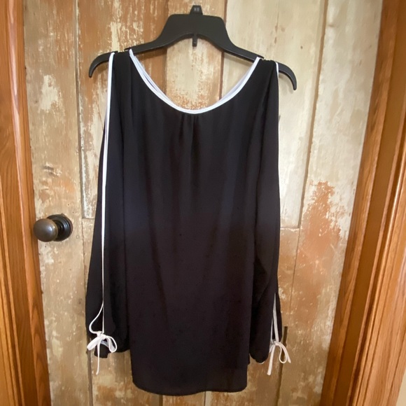 Maurices Tops - Black peep shoulder blouse